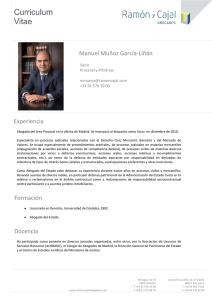 Manuel Muñoz García-Liñán Experiencia Formación Docencia
