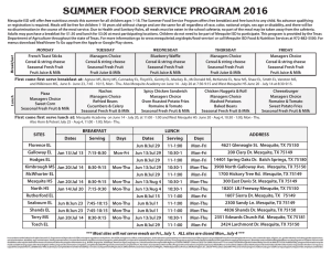 summer food service program 2016