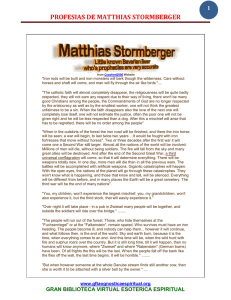 profesias de matthias stormberger - Gran Fratervidad Tao Gnóstica