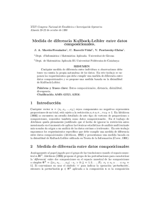 Medida de diferencia Kullback-Leibler entre datos composicionales