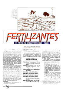 Fertilizantes, 70 años de evolución (1929