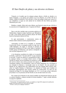 El San Onofre de plata y sus devotos sicilianos