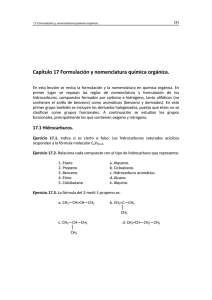 Cuestiones de química: formulación y nomenclatura química orgánica