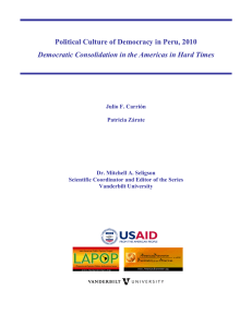 Political Culture of Democracy in Peru, 2010 Democratic