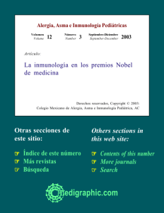 La inmunología en los premios Nobel de medicina