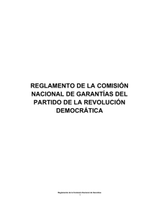 Reglamento de la comisión nacional de garantías