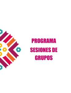 PROGRAMA SESIONES DE GRUPOS - AMIC 2015
