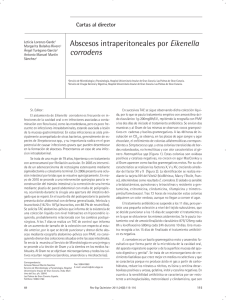Abscesos intraperitoneales por Eikenella corrodens