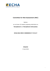 Committee for Risk Assessment (RAC) - ECHA