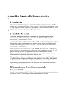 Informe Reto Forense v.2.0. Resumen técnico