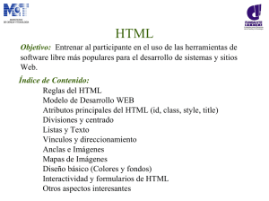 Índice de Contenido: Reglas del HTML Modelo de Desarrollo WEB