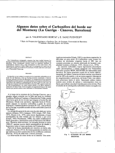Algunos datos sobre el Carbonifero del borde sur del Montseny (La