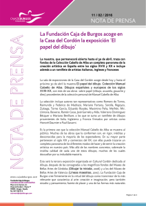 La Fundación Caja de Burgos acoge en la Casa del Cordón la