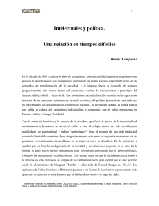 Intelectuales y política. Una relación en tiempos difíciles