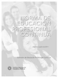 NORMA DE EDUCACIóN PROFESIONAL CONTINUA