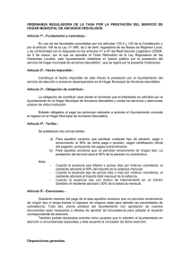 Ordenanza fiscal reguladora de la tasa por la prestación del servicio