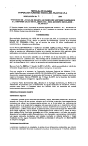 CORPORACION AUTÓNOMA REGIONAL DEL ATLANTIOO O.R.A.