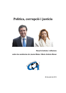 Política, corrupció i justícia