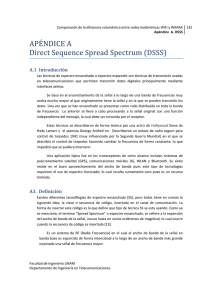 APÉNDICE A Direct Sequence Spread Spectrum (DSSS)