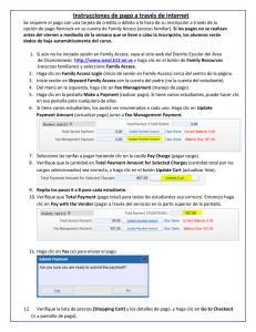 Instrucciones de pago a través de internet