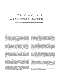 Chile: efectos del acuerdo con el Mercosur en la economía