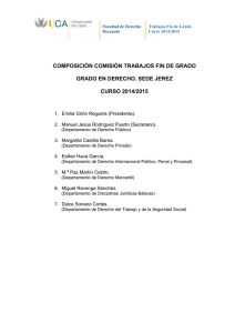 composición comisión trabajos fin de grado grado en derecho. sede