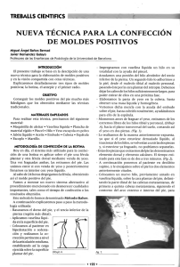 NUEVA TÉCNICA PARA LA CONFECCIÓN DE MOLDES POSITIVOS