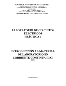 LABORATORIO DE CIRCUITOS ELECTRICOS PRÁCTICA 1
