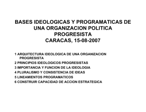 bases ideologicas y programaticas de una organizacion