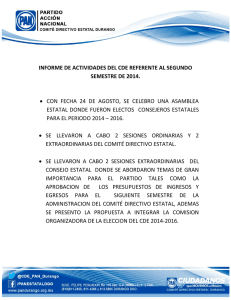 2014 - Comité Directivo Estatal Durango
