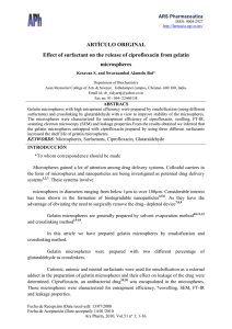 Effect of surfactant on the release of ciprofloxacin from gelatin