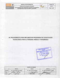 36. Procedimiento para implementar programas de capacitación