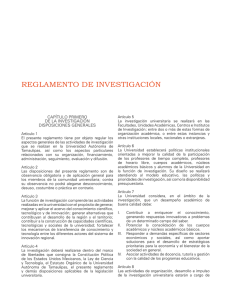 reglamento de investigación - Universidad Autónoma de Tamaulipas