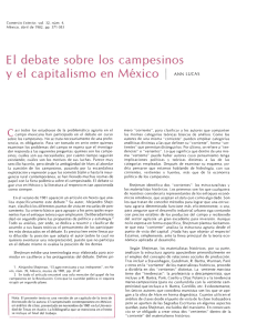 El debate sobre los campesinos y el capitalismo en México