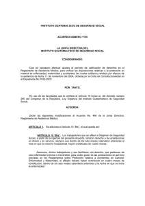Acuerdo No. 1155 - Instituto Guatemalteco de Seguridad Social