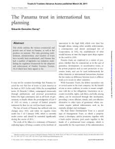The Panama trust in international tax planning
