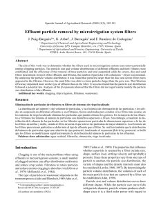 Effluent particle removal by microirrigation system filters