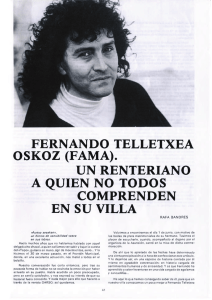 Fernando Telletxea Oskoz (Fama). Un renteriano a quien no todos