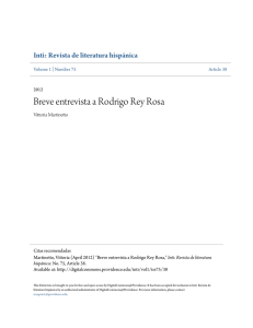 Breve entrevista a Rodrigo Rey Rosa