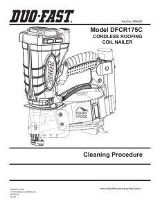 Cleaning Procedure Model DFCR175C Model DFCR175C