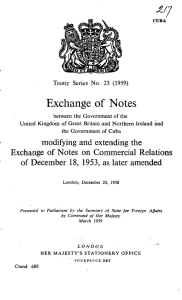 Exchange of Notes - UK Treaties Online