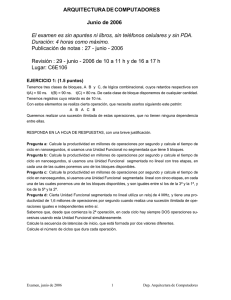 ARQUITECTURA DE COMPUTADORES Junio de 2006 El