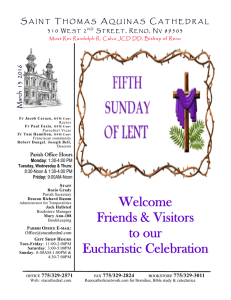 March 13, 2016 - V Sunday of Lent
