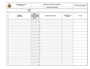 CONTROL ASISTENCIA RENDICION DE CUENTAS MUNICIPIOS