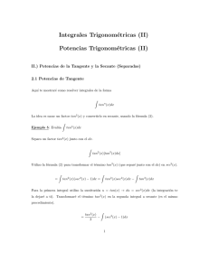 Integrales Trigonométricas (II) Potencias