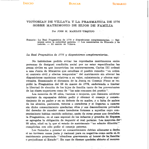 Victori&aacute;n de Villava y la pragm&aacute;tica de 1776 sobre matrimonio de