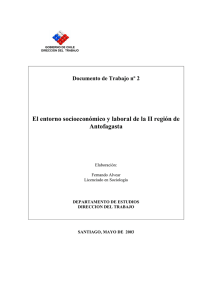 El entorno socioeconómico y laboral de la II región de Antofagasta