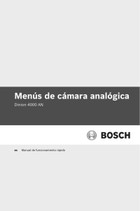 Menús de cámara analógica