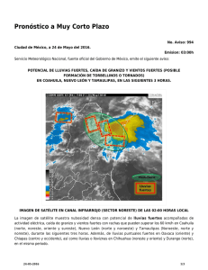 Pronóstico a Muy Corto Plazo - Servicio Meteorológico Nacional
