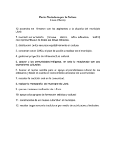 Pacto Ciudadano por la Cultura Lloró (Chocó) 12 acuerdos se